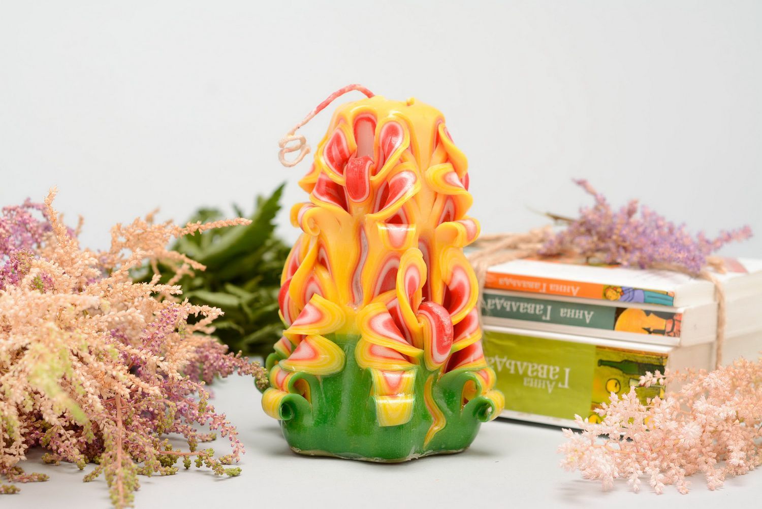 Bright wax candle