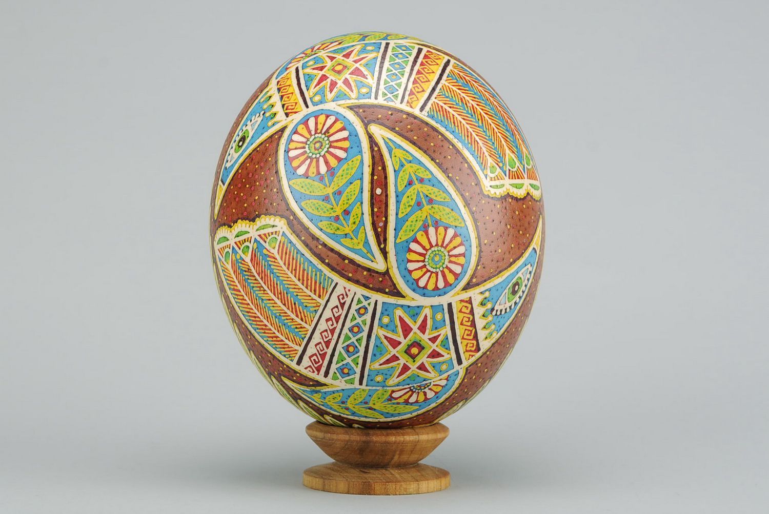 Ostrich egg pysanka