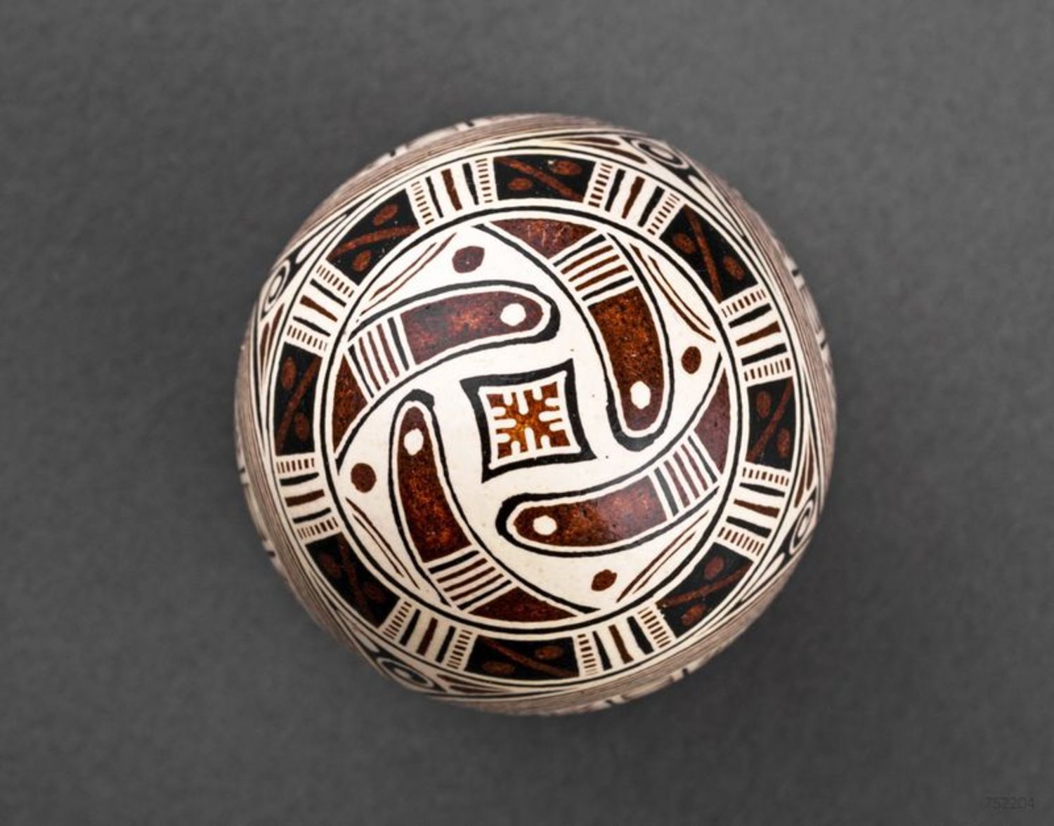 A hand-painted egg.