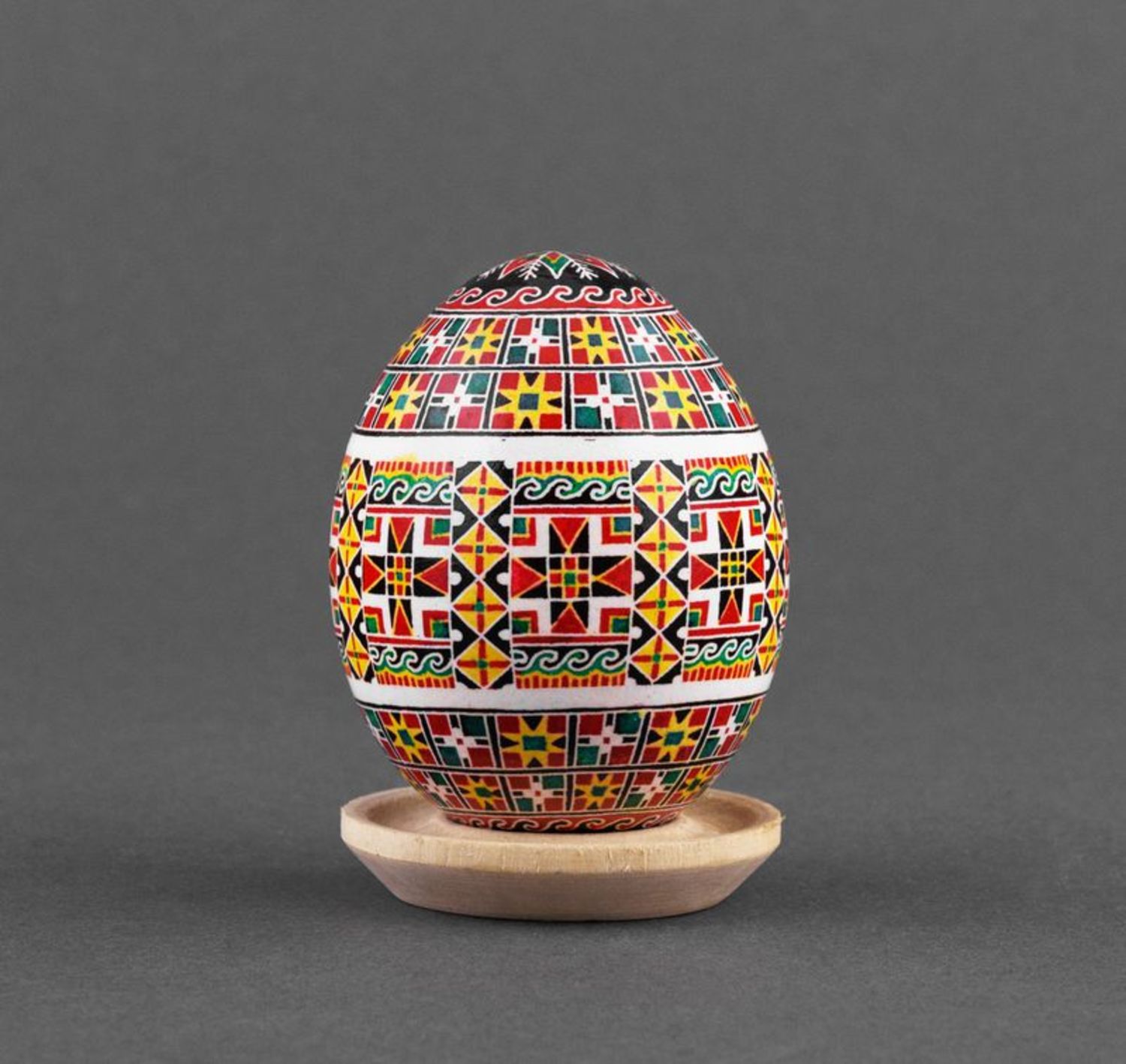 A painted Easter egg.