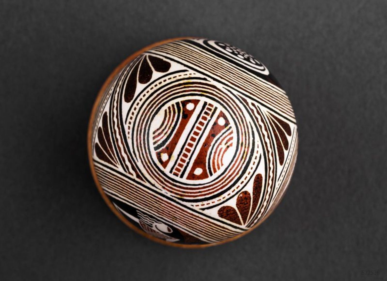 Pysanka made from a chicken egg