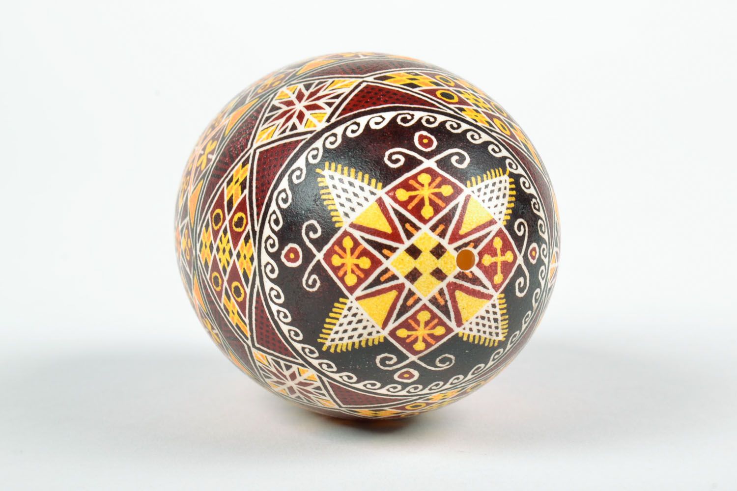 Handmade pysanka in wax technique