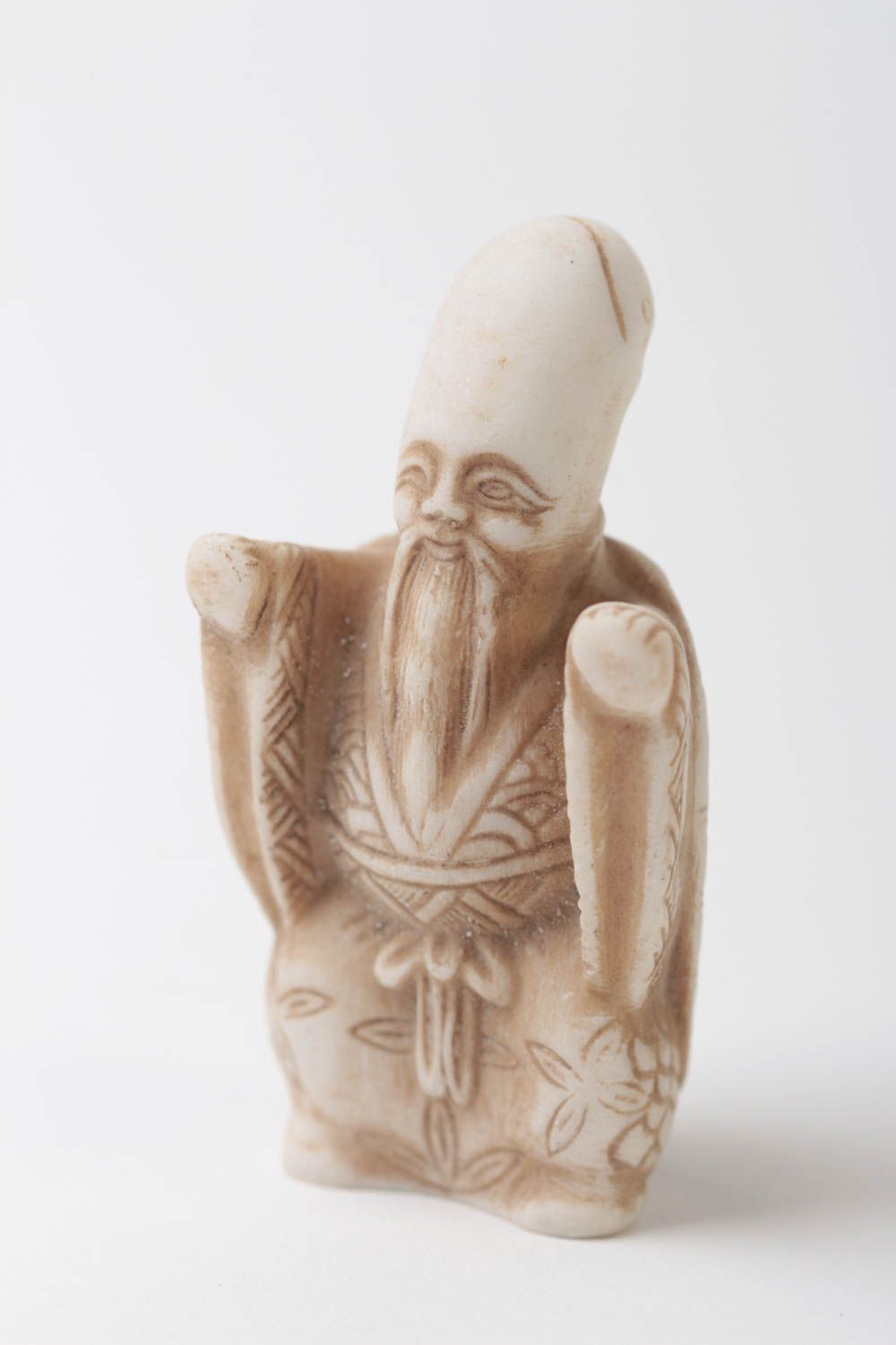 Handmade statuette in the form of Fukurokuju.
