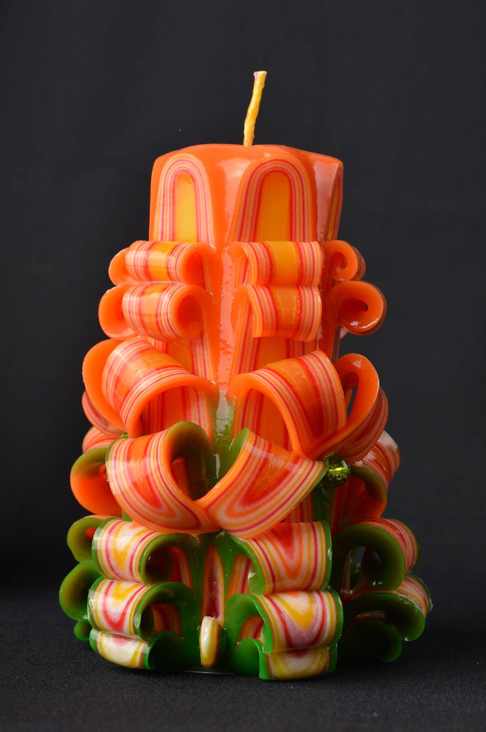 Exclusive decorative hand-carved candle.