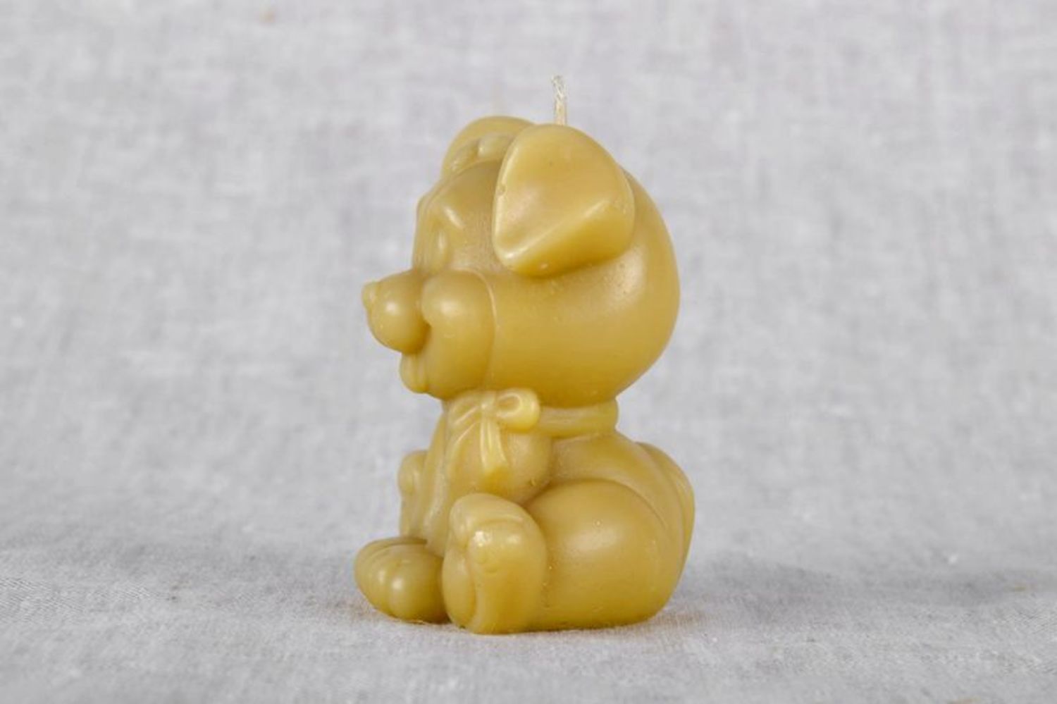Puppy figurine made of natural wax