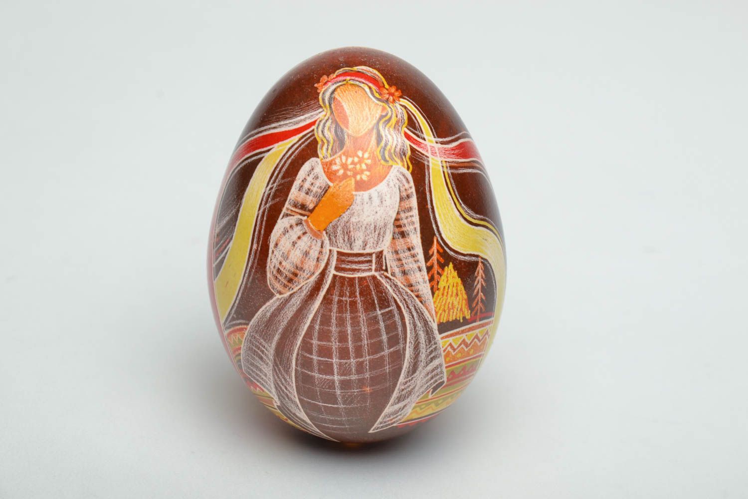 Handmade painted Easter egg