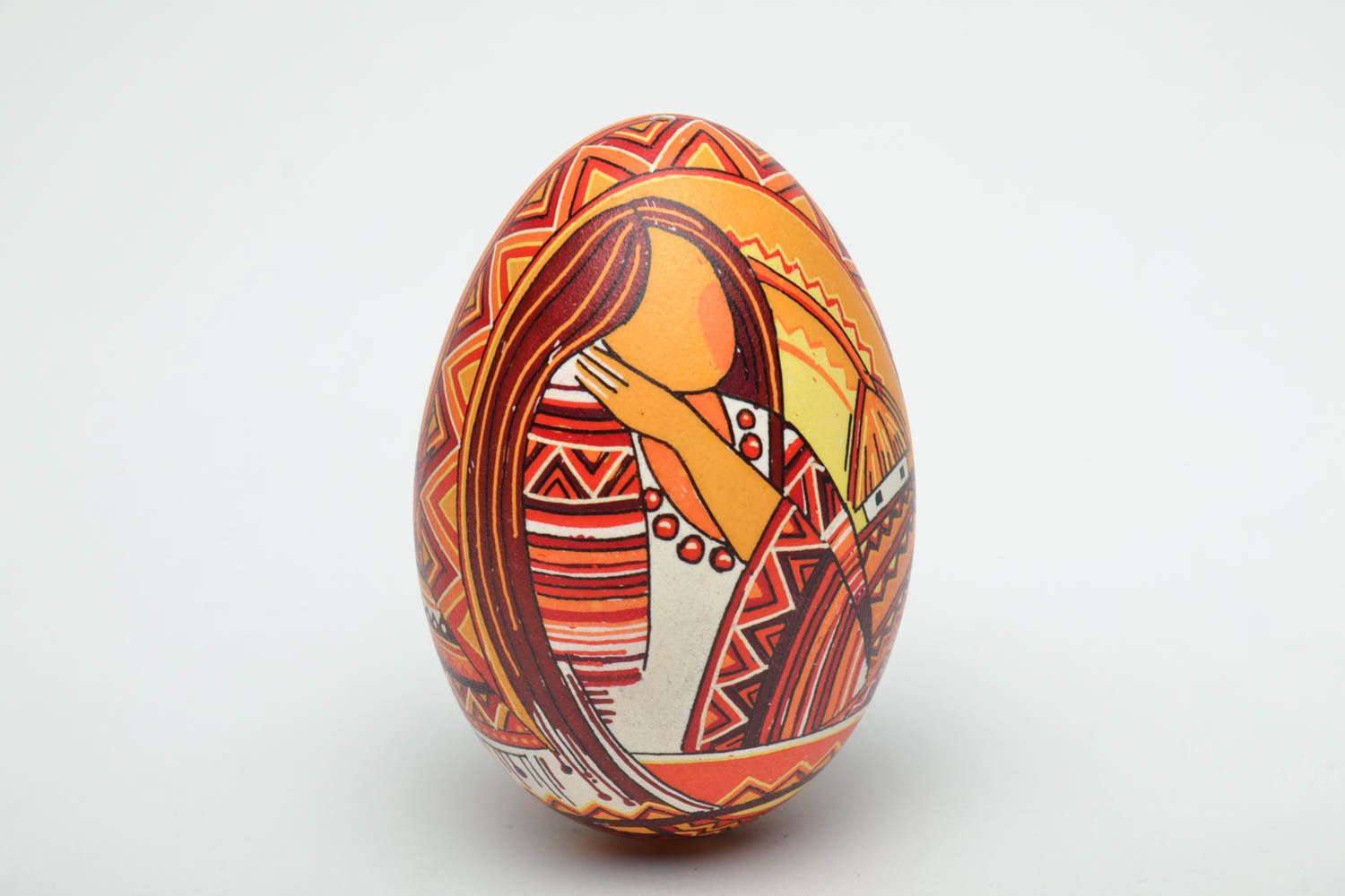Painted Easter egg decorated with aniline colors