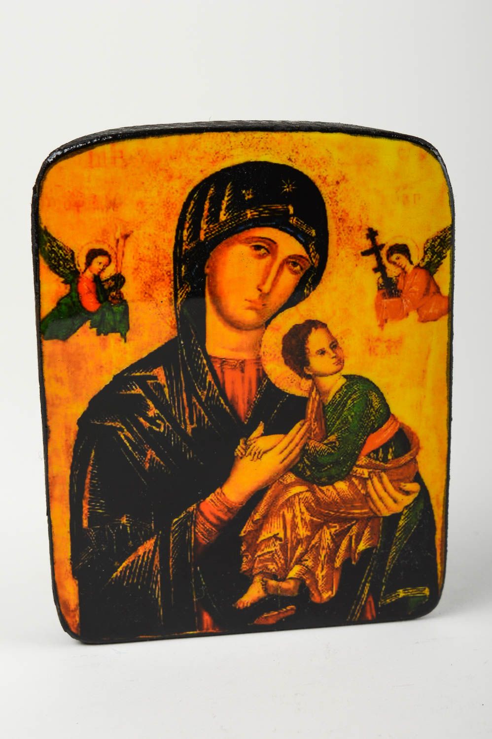 Orthodox icon of the Mother of God, handmade from wood 