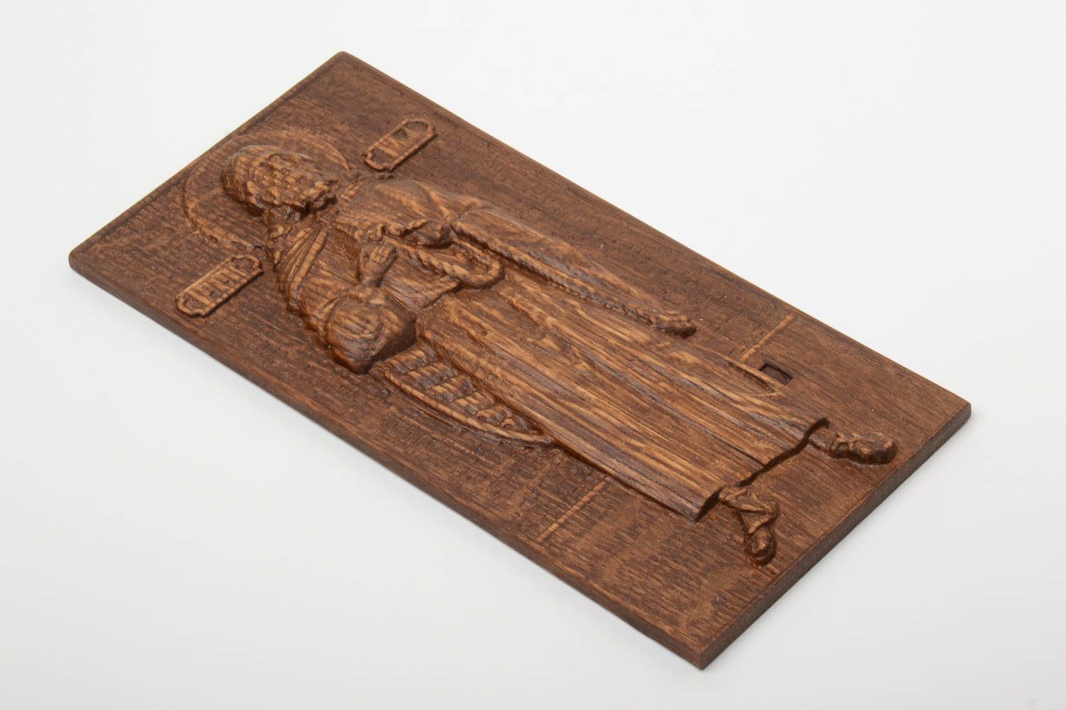 Icon of the Holy Prophet Elijah on a tree, handmade